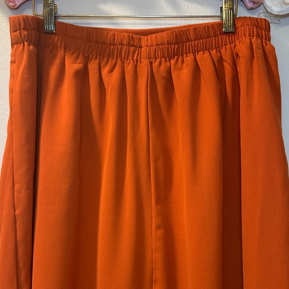 Women's Orange Elastic-Hem Jumpsuit - Picture 9 of 10